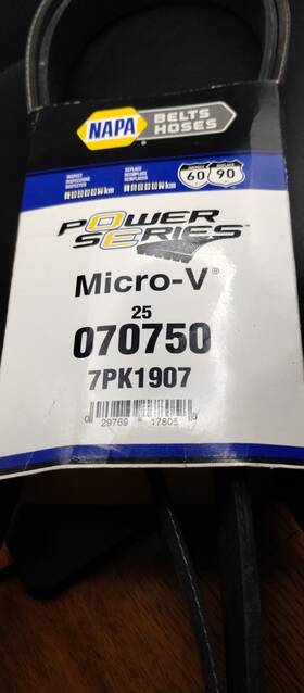 Napa 070750 25-070750 Belt Premium Power Series Oe Micro-v 31/32 Inch X 75 5/8