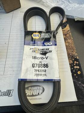 25-070886 Napa Automotive V-ribbed Belt Standard K07 15/16 Inch X 89 1/8