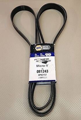 081243 Napa Auto Parts 25 V-ribbed Belt Standard K08 1-3/32 Inch X 124-7/8 New