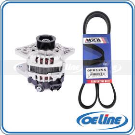 Oean11751 Oeline Autoparts Alternator With Serpentine Belt For 12-17 Hyundai Accent Veloster 12-13 Kia Rio