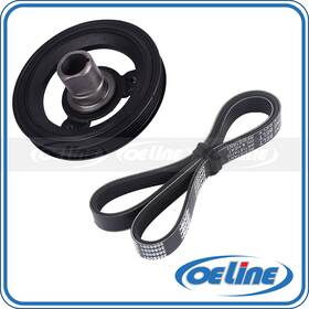 Oehba09536 Oeline Autoparts Harmonic Balancer Serpentine Belt For Chevrolet Cobalt Pontiac G5 Sunfire Saturn