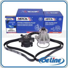 Oepsp10505 Oeline Autoparts Power Steering Water Pump With Belt For 2006-2010 Ford Explorer Mountaineer 4.6l