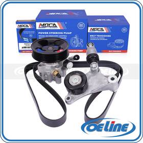 Oepsp11464 Oeline Autoparts Power Steering Pump Serpentine Belt Tensioner For 02-06 Toyota Solara Camry 2.4l