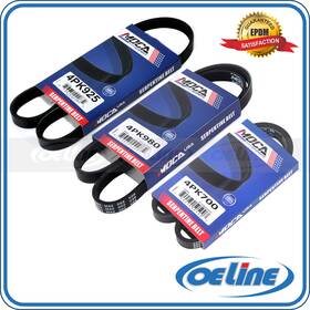 Oesp01396 Oeline Autoparts 3x Serpentine Belt Set For 96-97 Mitsubishi Eclipse 2.0l L4 4pk925 4pk700 4pk980