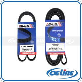 Oesp11972 Oeline Autoparts 2x Serpentine Belt Set For 03-06 Chevrolet Silverado 3500 6.0l 4pk960 6pk2410