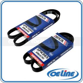 Oesp11974 Oeline Autoparts 2x Serpentine Belt For 98-04 Toyota Tacoma 2.4l 2.7l Dohc 4pk1080 5pk865