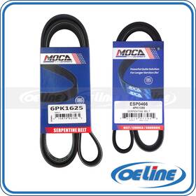 Oesp11975 Oeline Autoparts 2x Serpentine Belt For 2014-2017 Ford F-150 5.0l V8 Flex Dohc 4pk1355 6pk1625