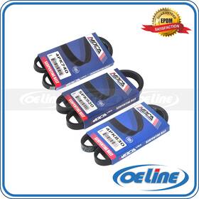 Oesp12258 Oeline Autoparts 3x Serpentine Drive Belt Set Ac Ps Alt For 1996-2001 Acura Integra 1.8l Dohc