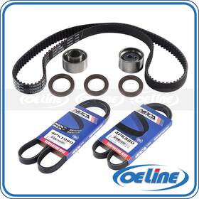 Oetbk02337 Oeline Autoparts Timing Belt Kit 2x Epdm Serpentine 4pk1080 4pk880 For 98-01 Kia Sephia 1.8l