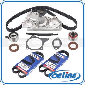 Oetbk02356 Oeline Autoparts For Kia 04-05 Rio 1.6l 4pk880 4pk970 Timing Belt Kit Water Pump 2x Drive Belts