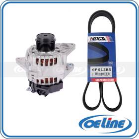 Oewp11590 Oeline Autoparts 6-groove Pulley Alternator With Belt For Hyundai Elantra Kia Forte Soul 90a 12v Cw