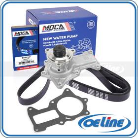 2007-1011 Oeline Autoparts Oewp11615 Water Pump With Belt For Jeep Wrangler 3.8l Gas Ohv Without Ac Only