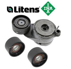 3m1839516958296 Oem Original Litens / Ina Belt Tensioner Assembly And Idler Pulley 3pcs For Mercedes Gl350 Ml350 Bluetec