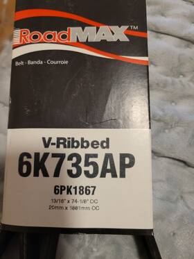 6k735ap Roadmax Serpentine Belt-automotive V-ribbed Belt Standard