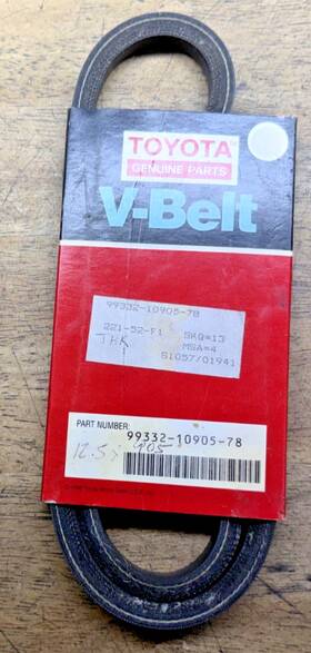 99332-10905-78 Toyota 1985-1989 Van Accessory V Belt Ac To Crank Pulley 2.0l 2.2l 99332-10905