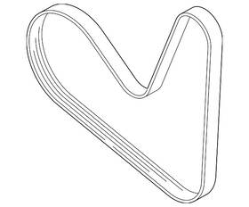 06j-260-849-f Volkswagen Genuine Serpentine Belt