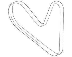 06k-260-849-a Volkswagen Genuine Serpentine Belt