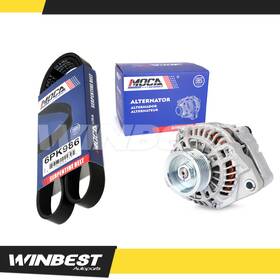 Wban93sp10 Winbest Autoparts 6-groove New Alternator Serpentine Belt For 2001-2005 Honda Civic 1.7l