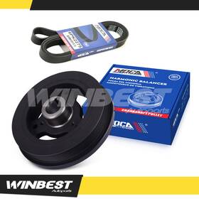 Wbhba18sp67 Winbest Autoparts Harmonic Balancer Serpentine Belt Set For 96-97 And 99-01 Jeep Grand Cherokee 4.0l