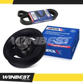 Wbhba40sp30 Winbest Autoparts Harmonic Balancer And Serpentine Belt For 2006-2011 Honda Civic 1.8l Sohc 594-340