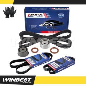 Winbest Autoparts Wbtbk29hytsp Timing Belt Kit Tensioner With Drive Belts For 03-05 Hyundai Xg350 Kia Amanti 3.5l