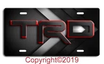 Toyota Trd Unique Carbon Vanity Flat License Plate Truck Tag Dark And Red. Fixed Price $21.60.