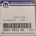 Oem Mopar Engine Water Pump 68079412AE 2012-2018 Jeep Wrangler 3.6L V6. Fixed Price $180.00.