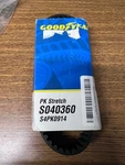 S040360 Serpentine Stretch Multi V Belt, In. For Goodyear. Fixed Price $23.99.