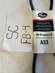 Gates Standard A33 Hi-power Ii Accessory Drive Belt. Fixed Price $9.00.