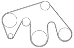 Genuine Nissan Serpentine Belt 11720-9BT0B. Fixed Price $80.14.
