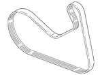 Genuine Bmw Serpentine Belt 11-28-5-A6F-413. Fixed Price $35.43.