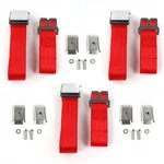 Chevy Truck 1967 - 1972 Airplane 2PT Red Lap Bench Seat Belt Kit W/ Bracketry. Fixed Price $185.50.