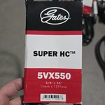 Gates Super Hc Belt 5VX550 5/8 55" 15MM 1397MM Usa. Fixed Price $29.58.