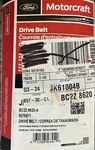 JK6-1004-B Motorcraft Serpentine Belt BC2Z-8620-A. Fixed Price $45.54.