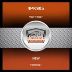 Topdrive Poly-v Belt 4PK905. Fixed Price $39.00.