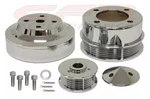 Underdrive Serpentine Pulley Set Chrome Aluminum 1979-1993 Ford Mustang 5.0. Fixed Price $209.54.