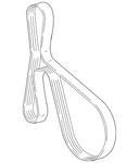 Genuine Gm V-ribbed Serpentine Belt 12667356. Fixed Price $82.42.