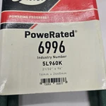 Gates Powerated Green Aramid Belt 6996 5L960K 21/32 X 96" 16 2440MM. Fixed Price $33.93.