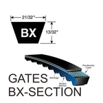 Gates BX78 Tri-power V-belt Section, Band, 21/32" 13/32", Notched. Fixed Price $19.95.