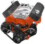 Black Big Block Chevy Serpentine Pulley Conversion Kit - Electric Water Pump. Fixed Price $450.00.