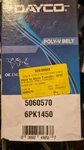 Serpentine Belt Dayco 5060570 New Cadillac Chevy Kenworth. Fixed Price $23.99.