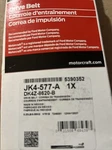 Motorcraft JK4-577-A / Genuine Ford Serpentine Belt DK4Z-8620-B. Fixed Price $15.48.