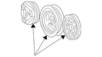 Genuine Ford Accessory Drive Belt Tensioner Assembly F5TZ-6B209-D. Fixed Price $64.26.