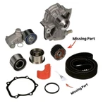 Engine Timing Belt Kit With Water Pump Gates TCKWP307AN. Fixed Price $100.00.