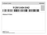 Genuine Bmw Ribbed V-belt 11-28-5-A04-DA2 New. Fixed Price $16.44.