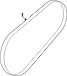 Genuine Ford Water Pump Belt PZ1Z-8620-G. Fixed Price $12.95.
