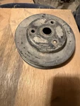 Oem Double Groove V-belt Water Pump Crank Pulley 3-BOLT Steel Classic Car. Fixed Price $52.50.