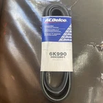 Acdelco 6K990 Professional Standard V-ribbed Serpentine Belt. Fixed Price $20.00.