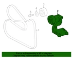 Genuine Lexus IS250 GS350 Serpentine Drive Fan Belt Tensioner 16620-31021 Oem. Fixed Price $200.00.