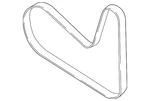 Genuine Kia Serpentine Belt 25212-2CTA0. Fixed Price $33.10.
